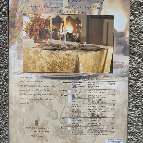 Burgundy 70 Inch Tablecloth - Picture 3 of 3